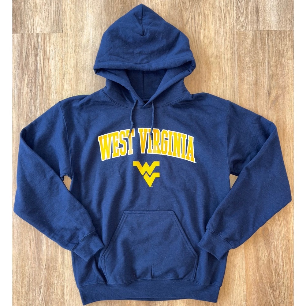 NWOT Men's West Virginia University Mountaineers Captivating Hoodie-Small-Blue